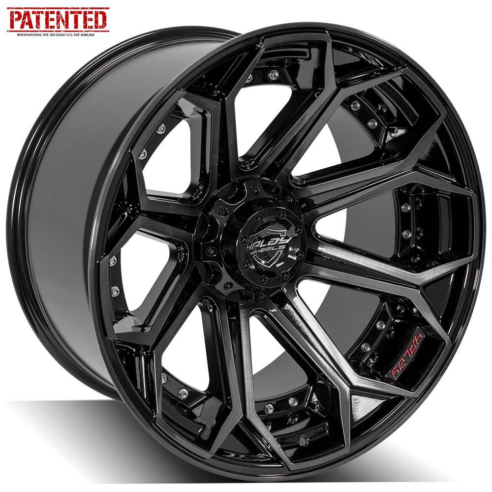 4Play Gen2 4P80R 22x12 Black Brushed Face Tinted Wheel 6x135 ET-44 CB106.1