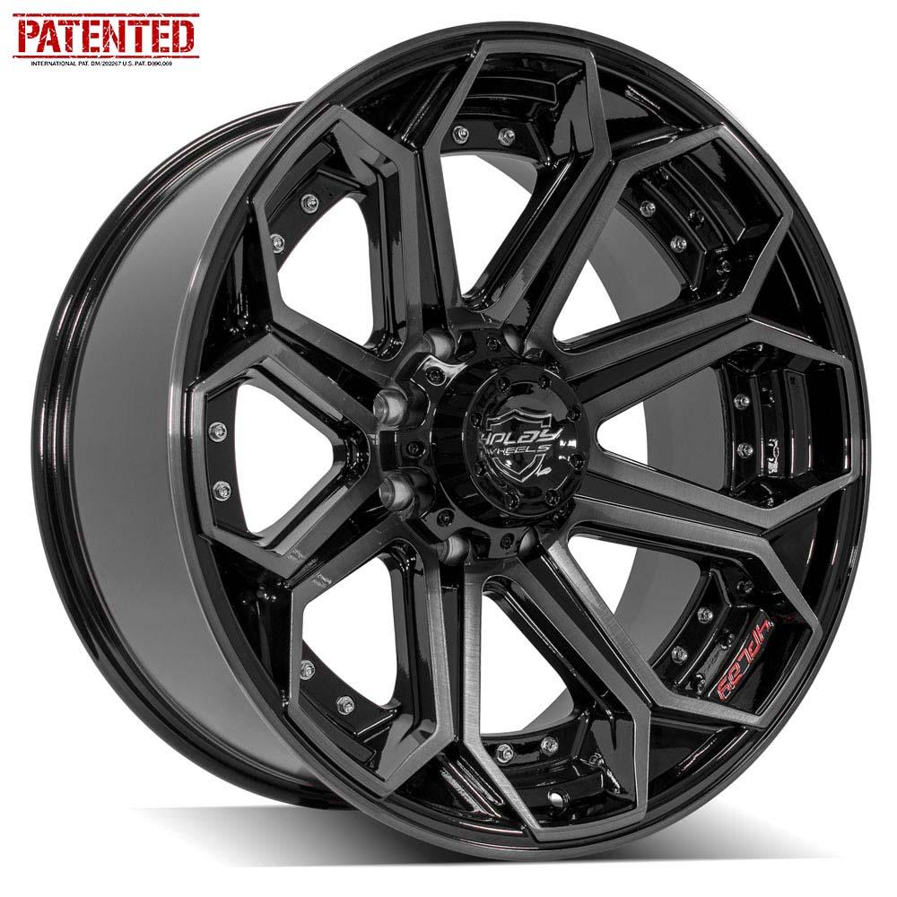 4Play Gen2 4P80R 22x10 Black Brushed Face Tinted Wheel 8x180 ET-24 CB124.1
