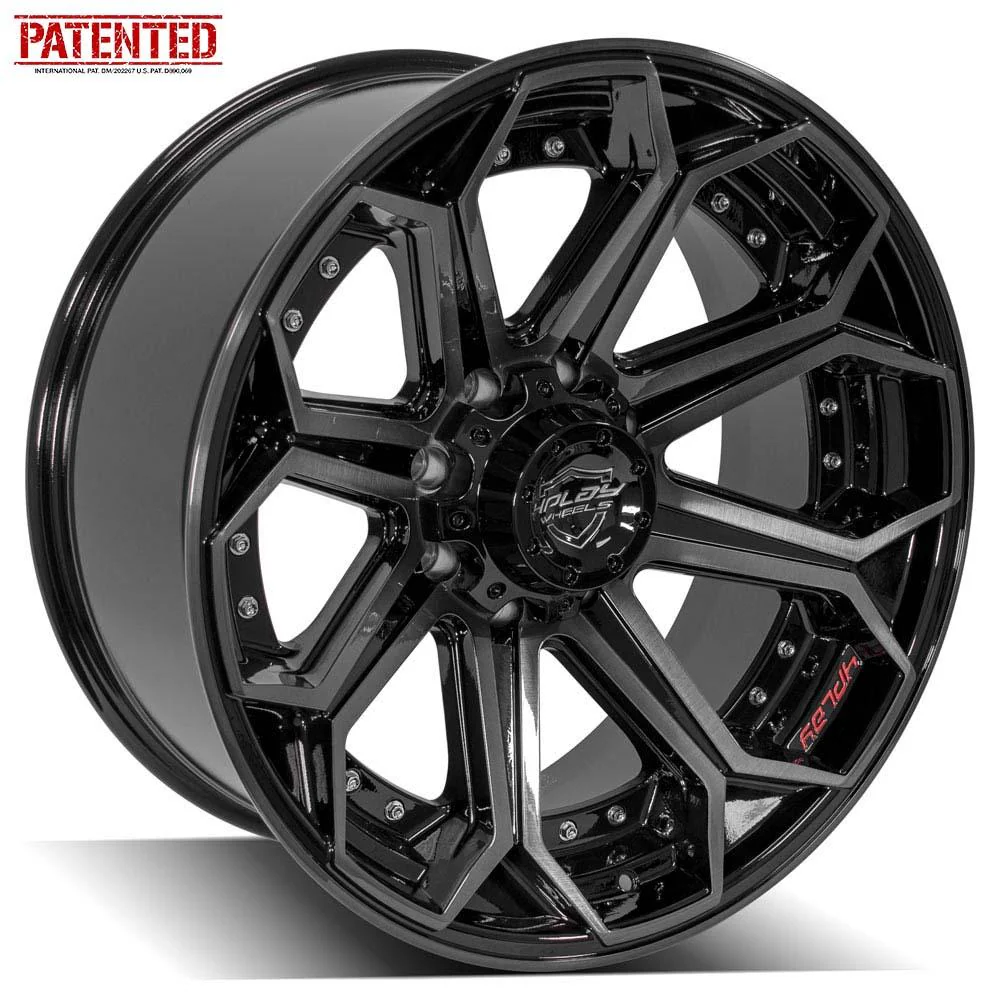 4Play Gen2 4P80R 22x10 Black Brushed Face Tinted Wheel 8x180 ET-24 CB124.1