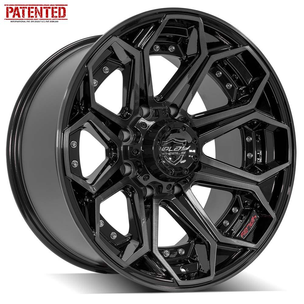 4Play Gen2 4P80R 20x10 Black Brushed Face Tinted Wheel 8x170 ET-24 CB124.9