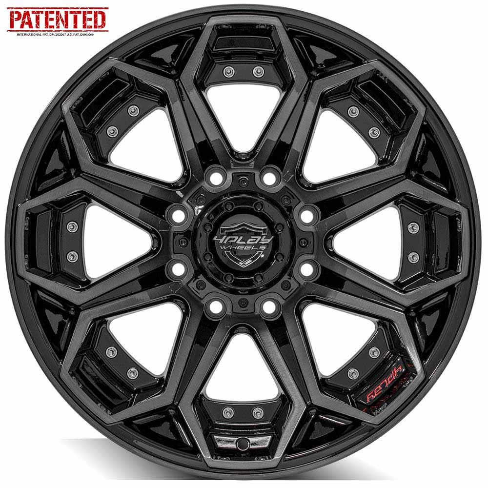 4Play Gen2 4P80R 20x10 Black Brushed Face Tinted Wheel 8x170 ET-24 CB124.9