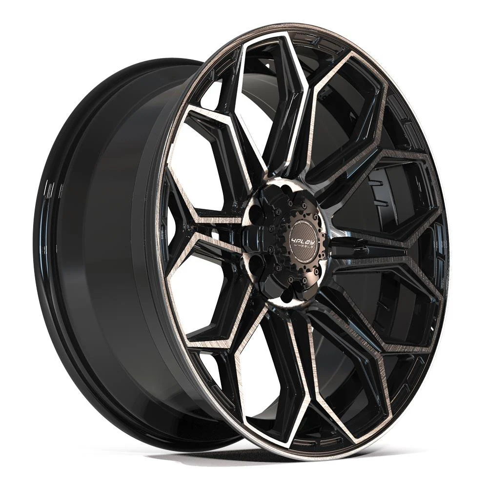 4Play Gen3 4P83 24x10 Black Brushed Face Tinted Wheel 6x139.7 ET18 CB106.1